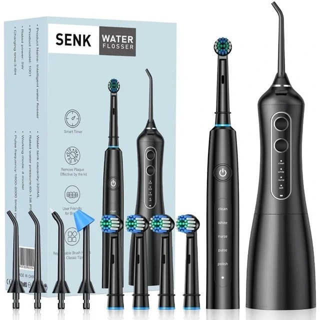 کیت مسواک برقی و واتر فلوسر SENK مدل 2 در 1