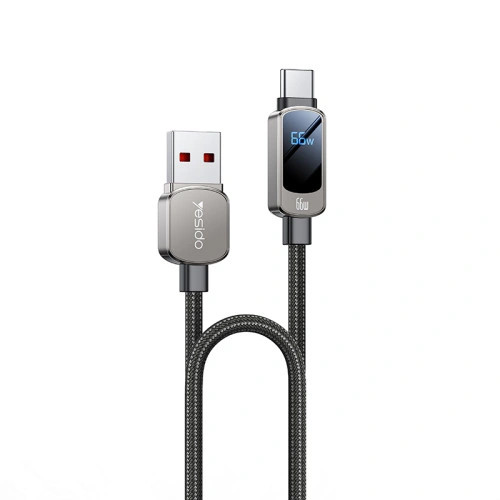 کابل شارژ فست شارژ یسیدو CA128C طول 1.2 متر Type-C 66 وات با نمایشگر LED